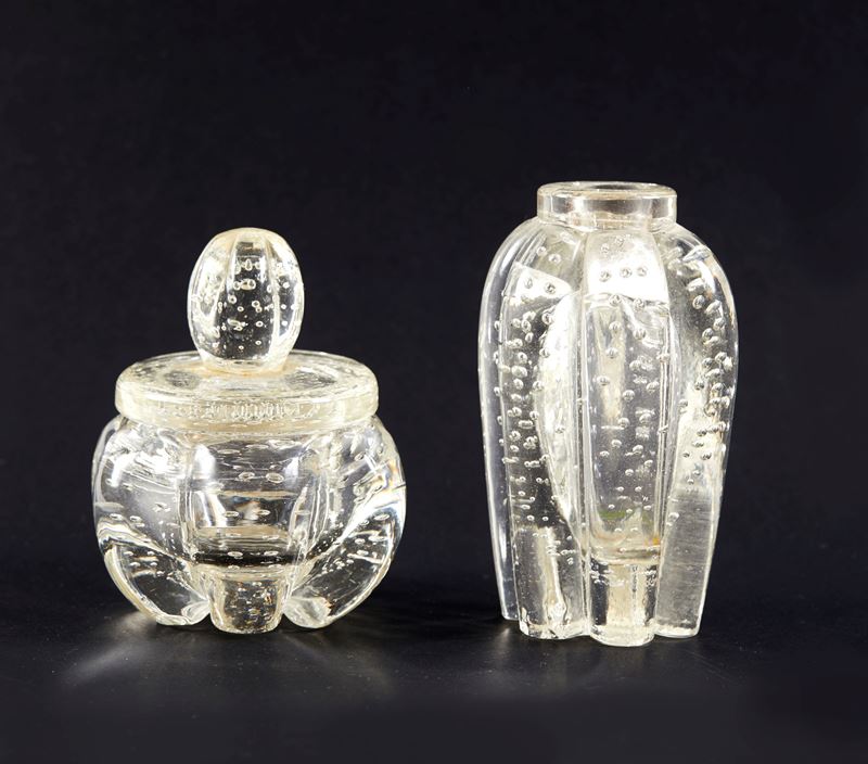 Fratelli Toso : Lotto composto da due ampolle  - Auction Eclectic Homes: Glass and Silver - Fidelis Auctions