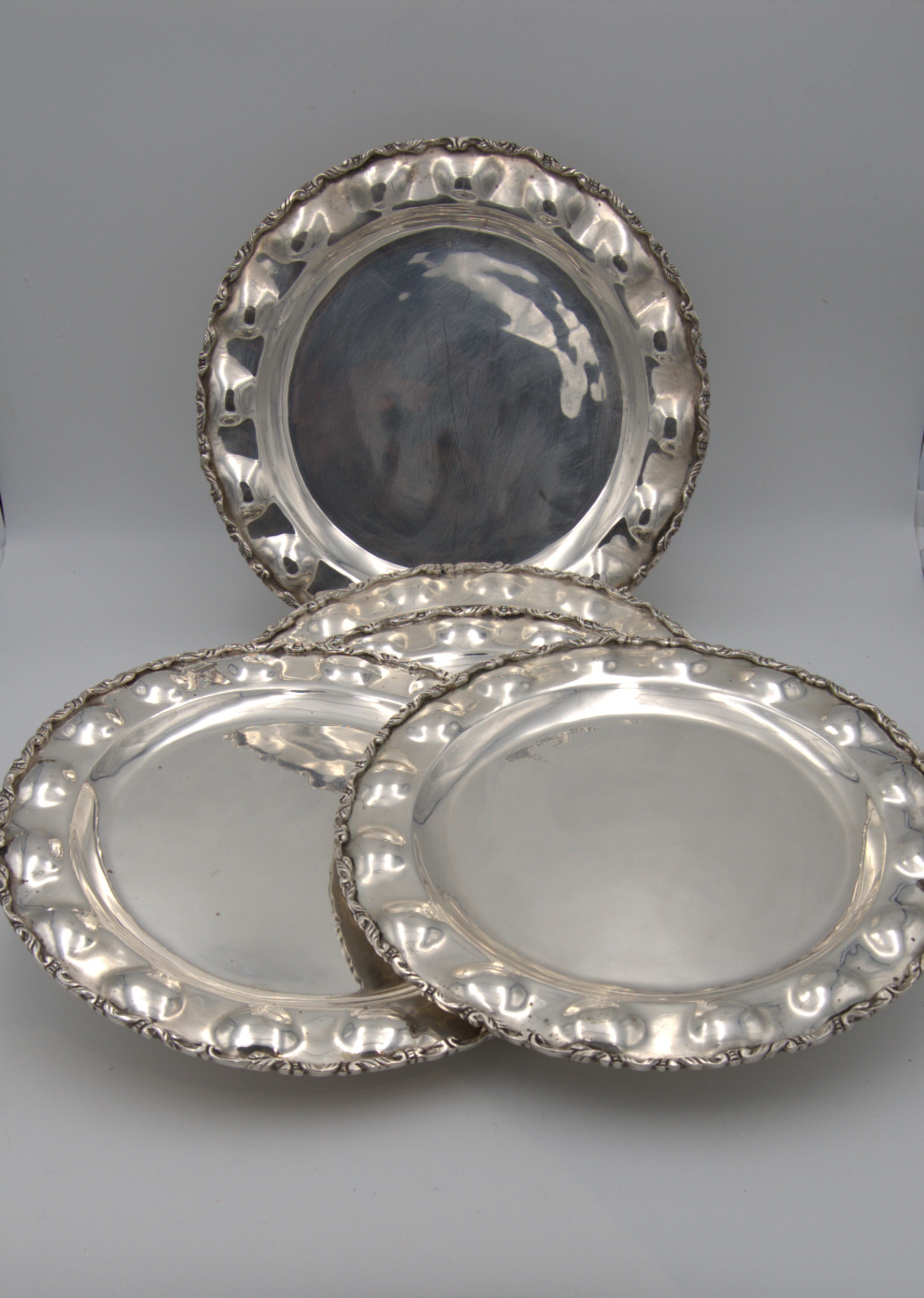 Prestigioso Servizio 12 Sottopiatti Argento 925 Eddie's