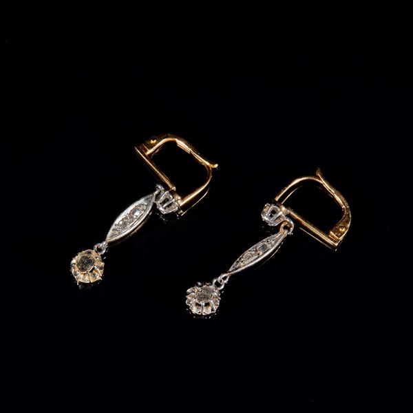 Orecchini in oro e argento