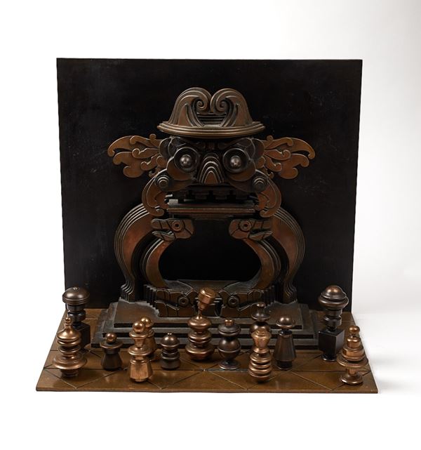 Luciano  De Vita - "Proscenio Turandot con 14 figure in bronzo decorato e brunito"