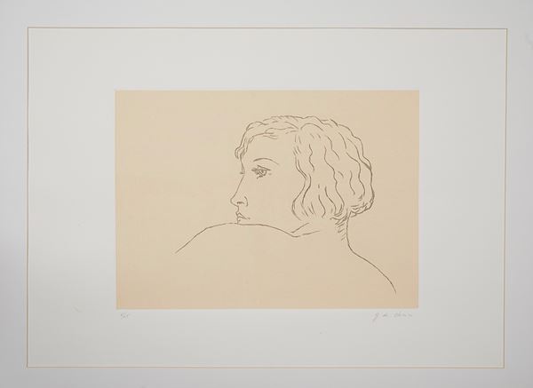 Giorgio De Chirico - “Profilo di donna”