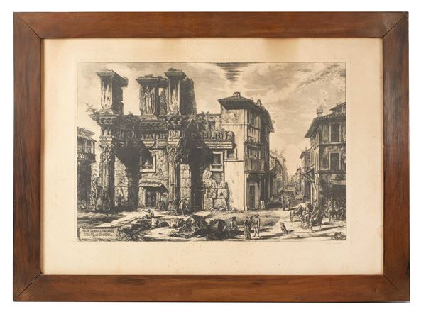 Giovanni Battista Piranesi - "Veduta degli avanzi del Foro di Nerva"