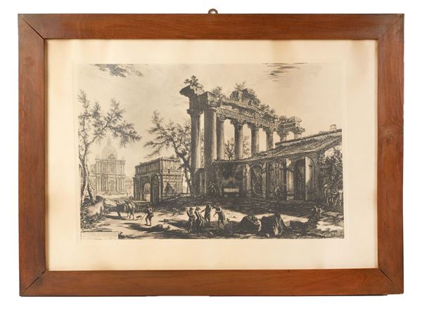 Giovanni Battista Piranesi - "Altra Veduta del Pronao del Tempio della Concordia"