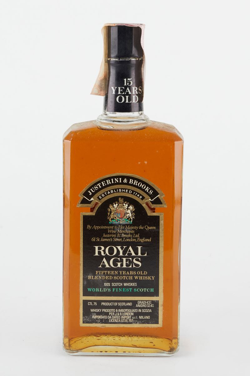 Justerini &amp;amp; Brooks : Royal Ages 15 Years Old  (Anni 70)  - 43% vol - Asta Vini e Distillati - Fidelis Auctions