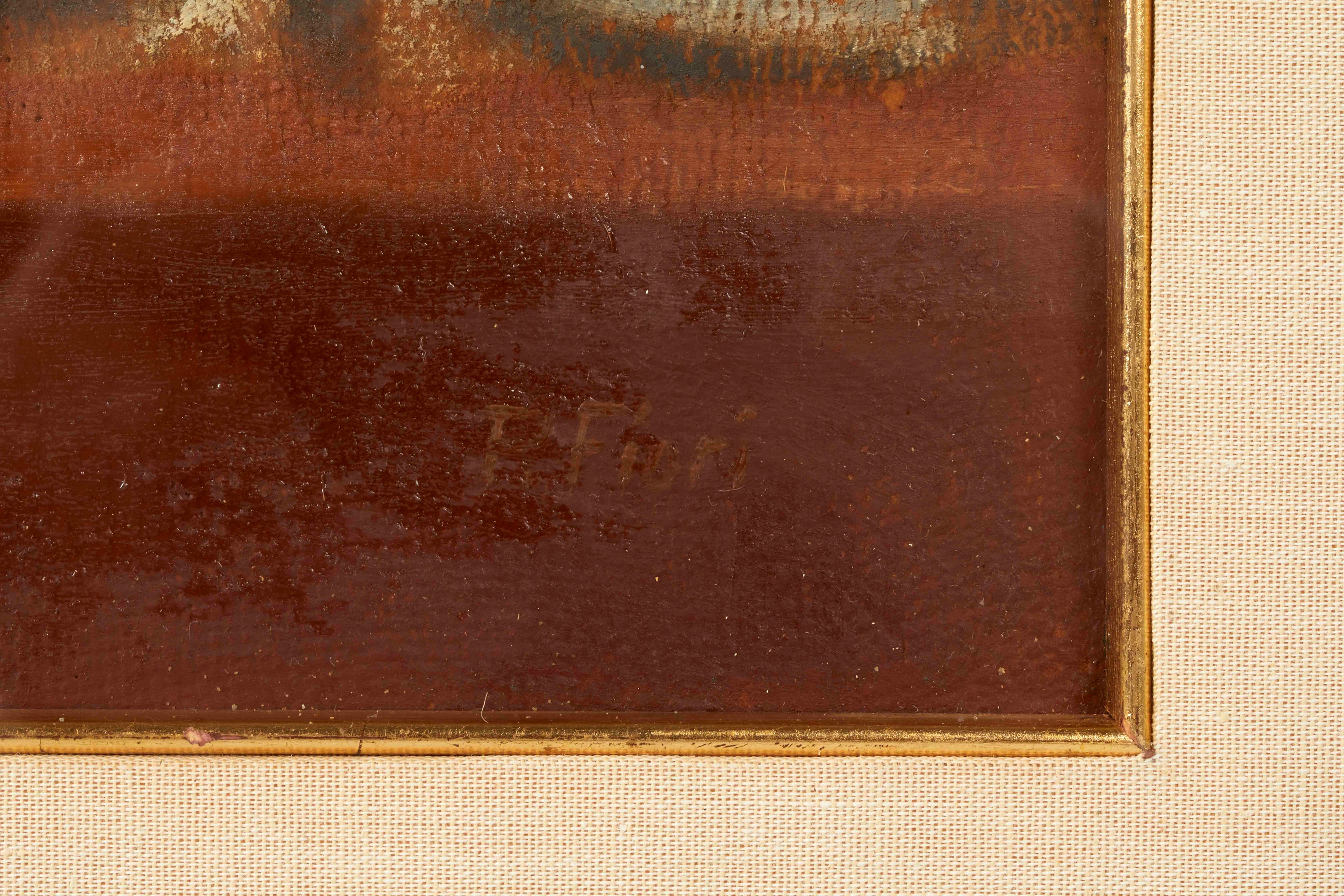 Piero Fiori - Il vaso da farmacia, olio su tela, 1975
