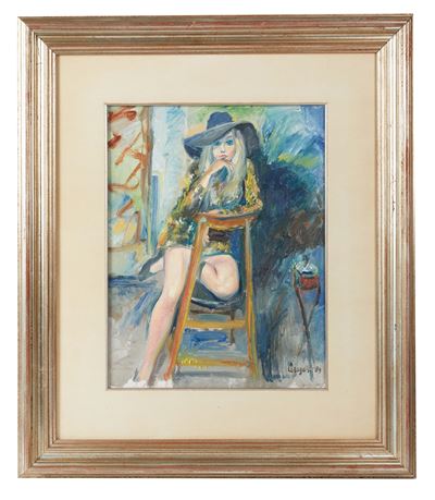 Ragazza (1969), olio su tela