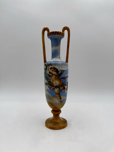 Manifattura Ginori, Piccolo vaso in ceramica policroma
