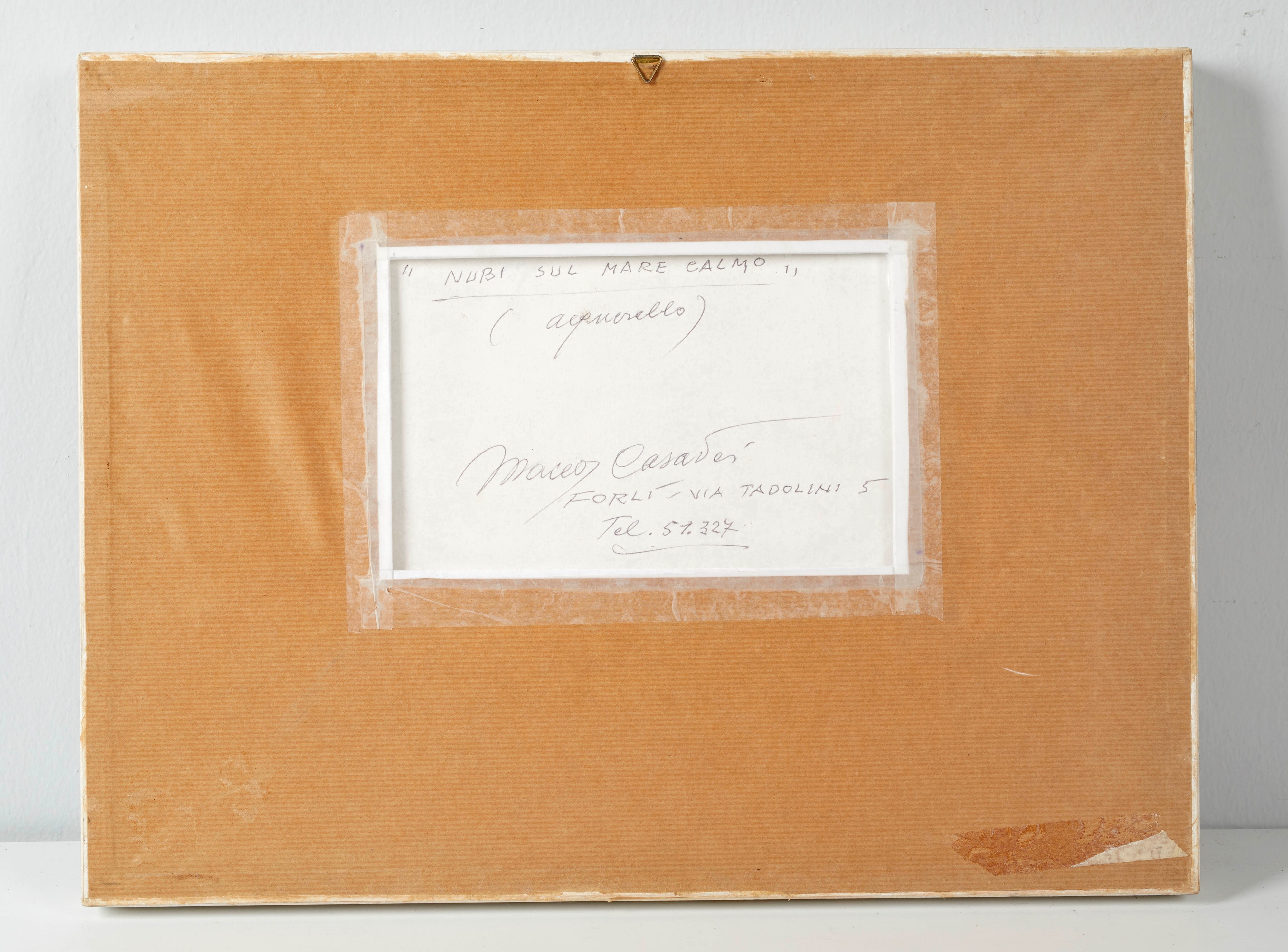 Maceo Casadei - Nubi sul mare calmo, acquerello su carta