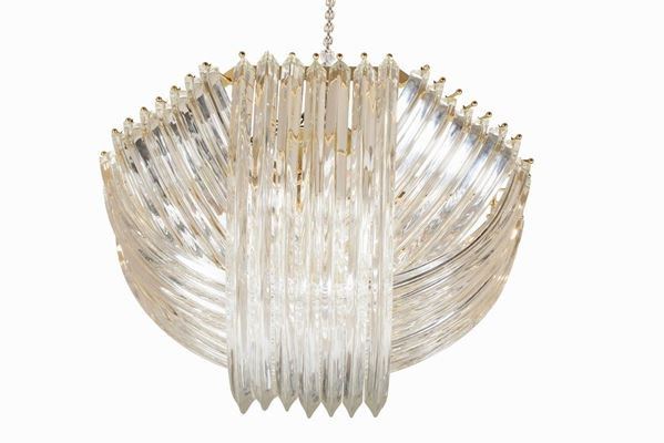 Venini : Lampadario "Trilobo"  (Anni '60)  - Asta DESIGN E ARTI DECORATIVE  - Fidelis Auctions