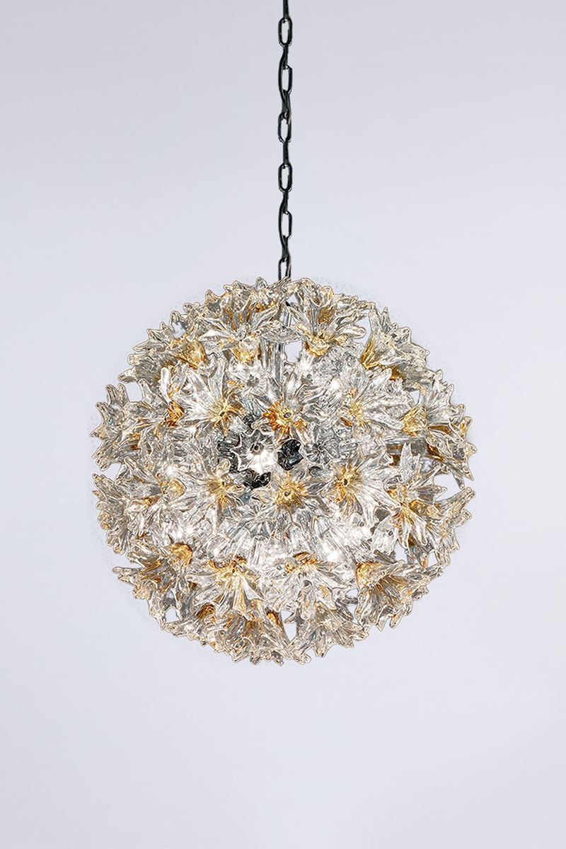 Toni Zuccheri : Lampadario   (Anni '70)  - Asta DESIGN E ARTI DECORATIVE  - Fidelis Auctions