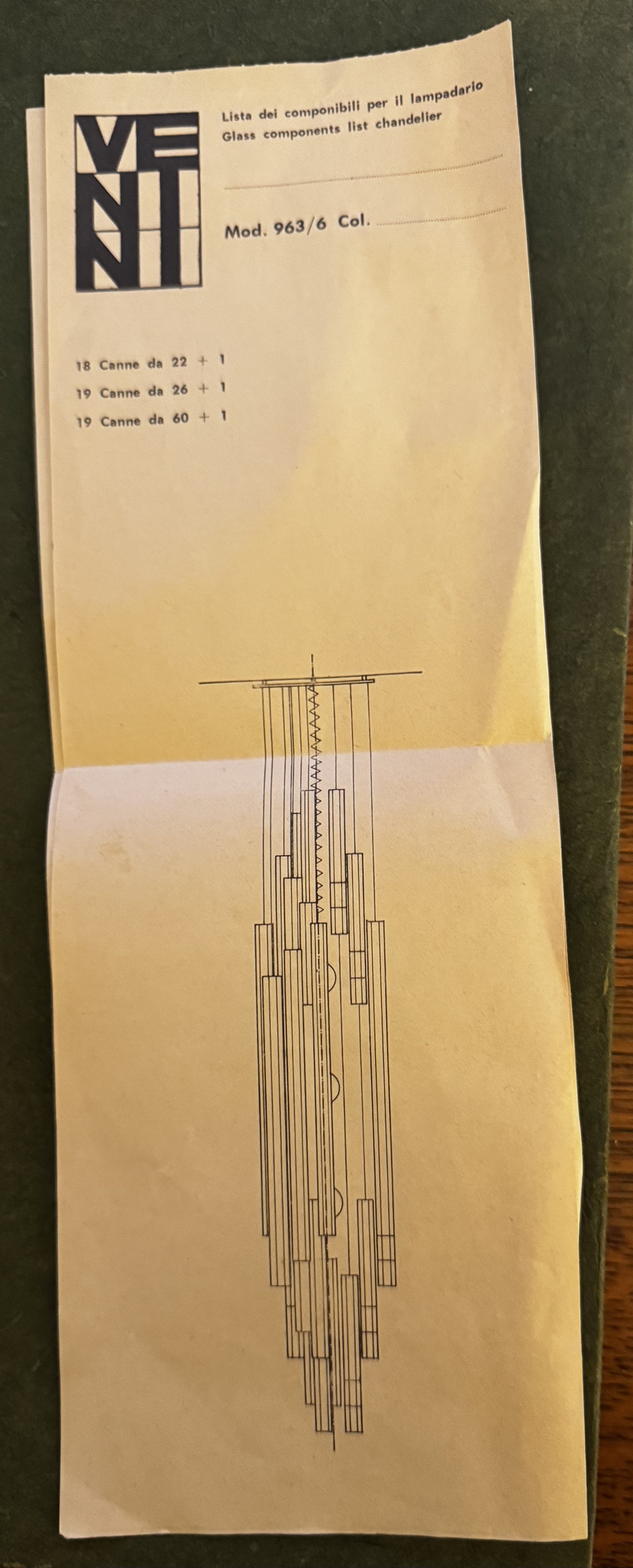 Lampadario Trilobo Mod 963/6