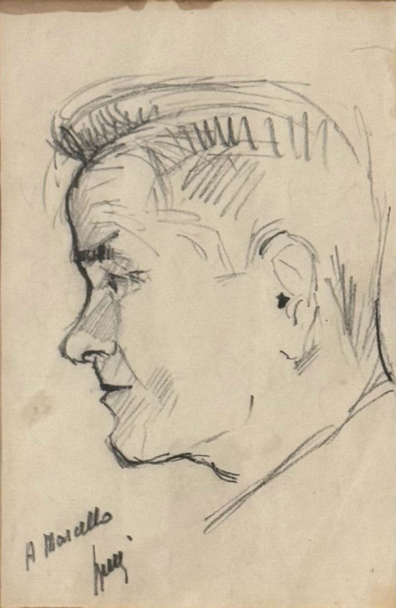 Anselmo Bucci : "Volto"  - Tecnica mista su carta - Asta Grafiche e Dipinti del XX secolo - Fidelis Auctions