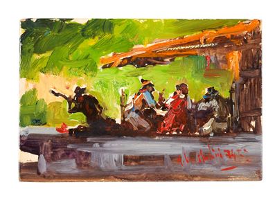 Senza titolo - Olio su tavola, 1974