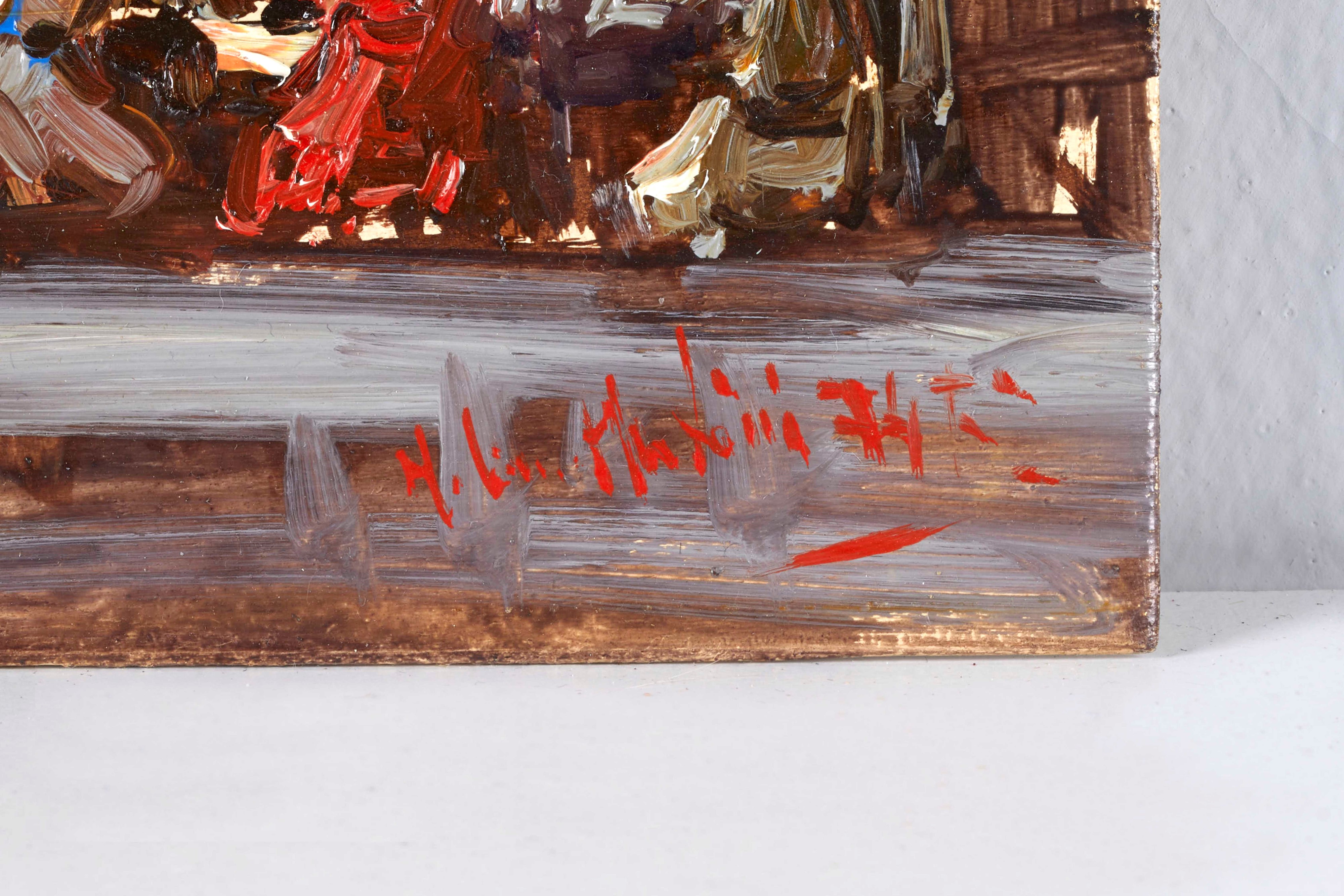 Norberto Martini - Senza titolo - Olio su tavola, 1974