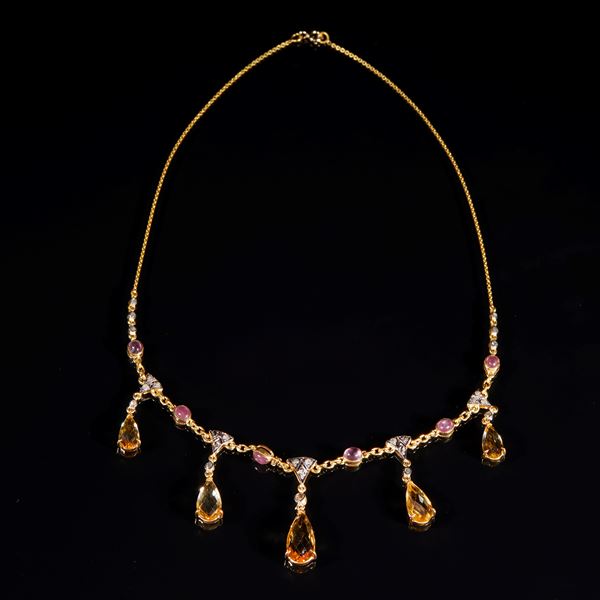 Collana in argento dorato