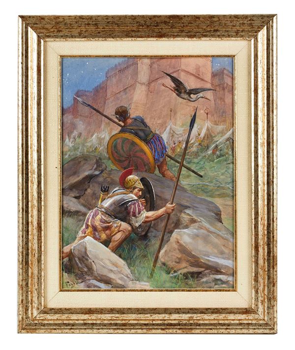 Fabio Fabbi - "L'Iliade, Diomede e Ulisse esplorano il campo nemico"