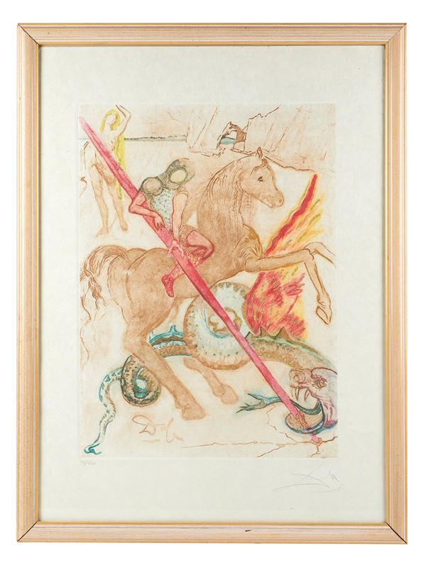 Salvador Dal&#236; - "Saint George and the Dragon"