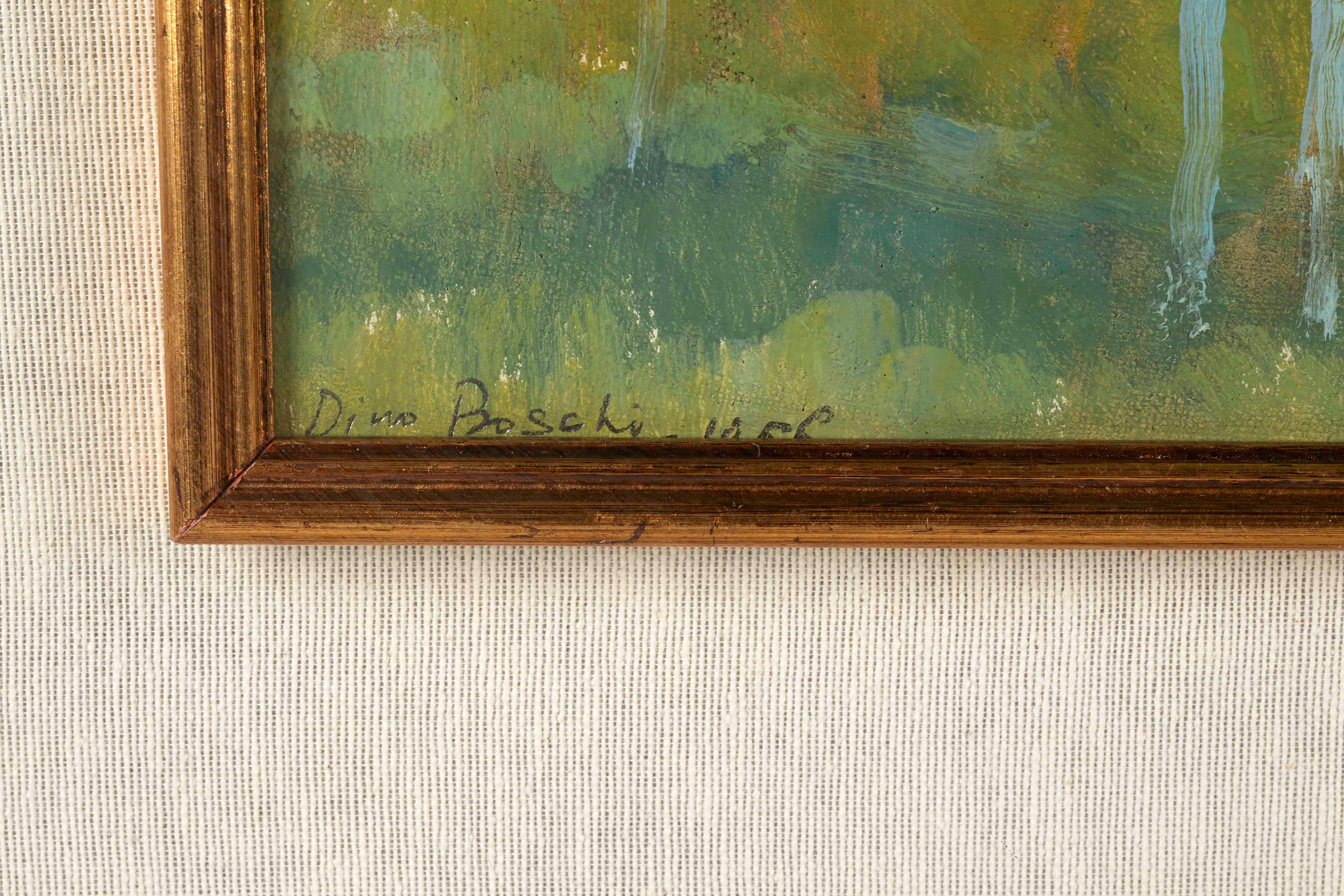Dino Boschi - Paesaggio, olio su cartone telato