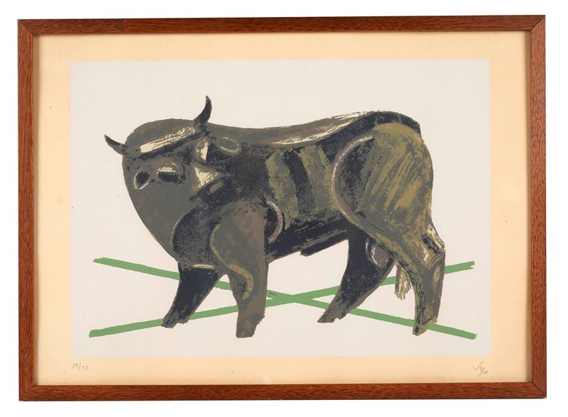 Severo Pozzati Sepo : "Senza titolo"  - Litografia a colori su carta - Asta Grafiche e Dipinti del XX secolo - Fidelis Auctions