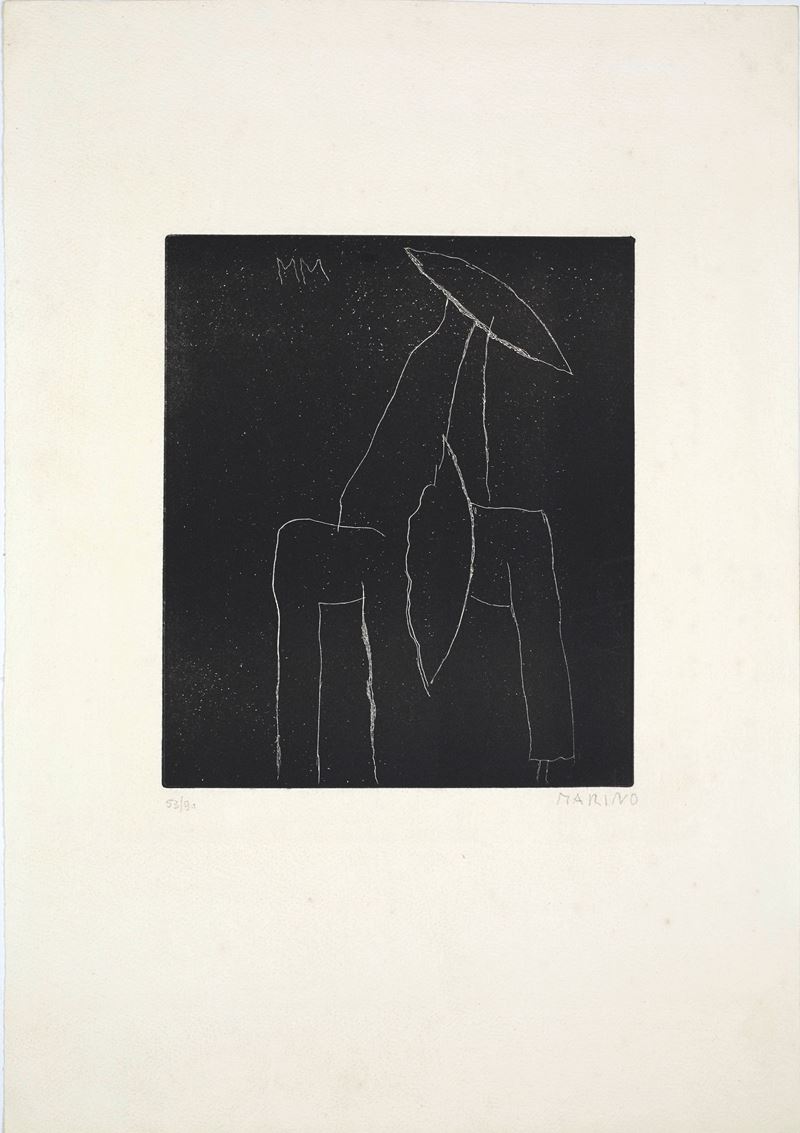 Marino Marini : "Senza titolo"  - Litografia a colori su carta - Asta Grafiche e Dipinti del XX secolo - Fidelis Auctions