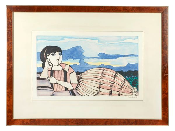 Domenico Cantatore - "Odalisca"