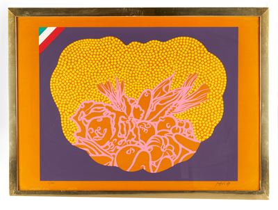 Senza titolo (litografia a colori su carta, 1969)