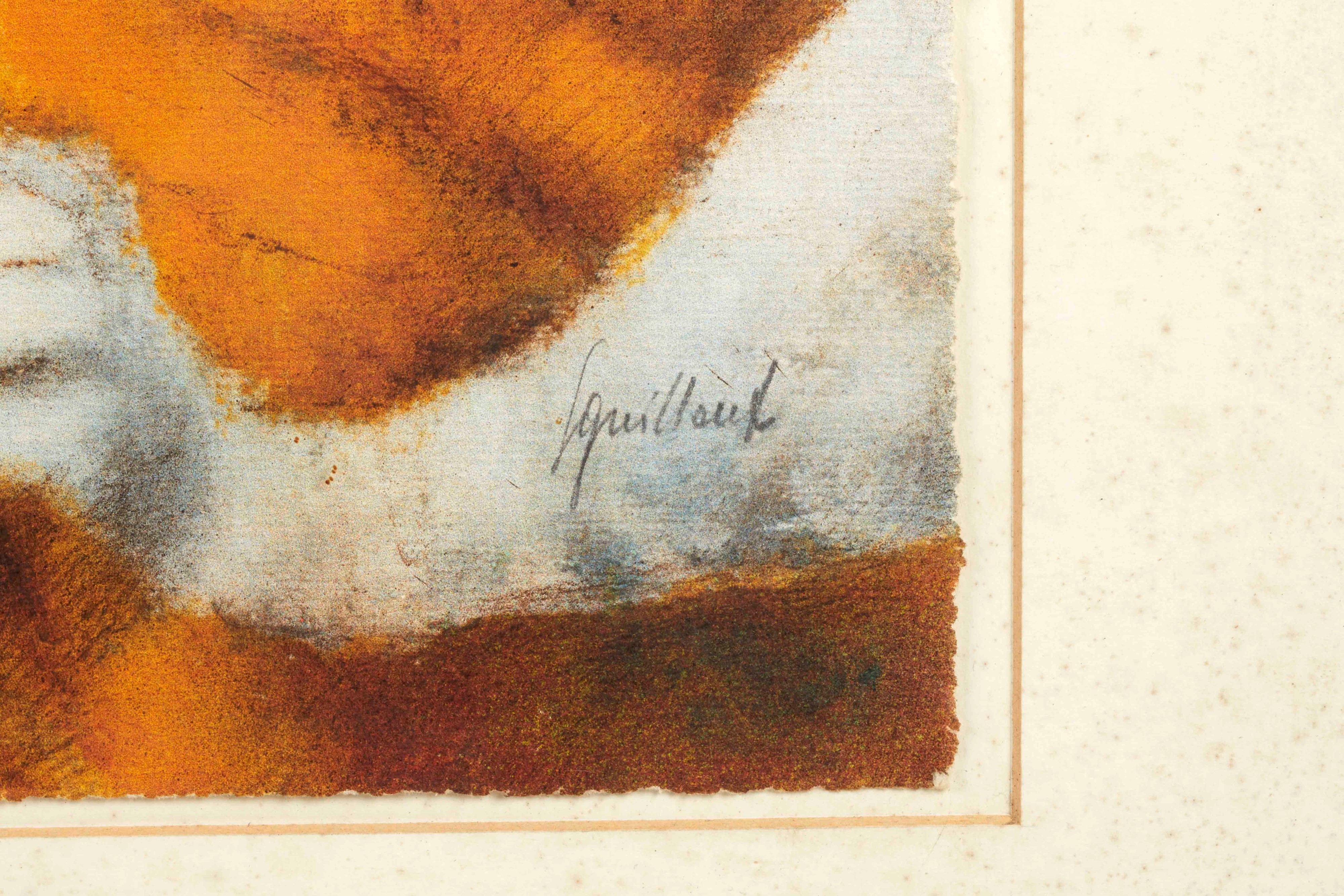 Remo Squillantini - Giocatori di carte - Litografia a colori su carta