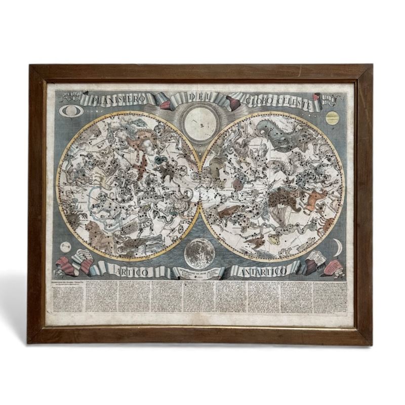 "Planisfero del Globo Celeste Artico Antartico"  - Asta Antiquariato - Fidelis Auctions
