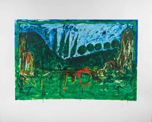 Mario Schifano - “Veduta centro italiano”