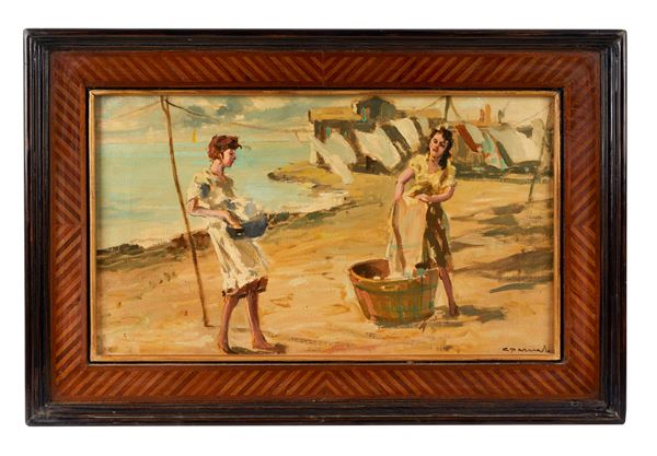 Cosimo Privato - "Giovani lavandaie chioggiotte"