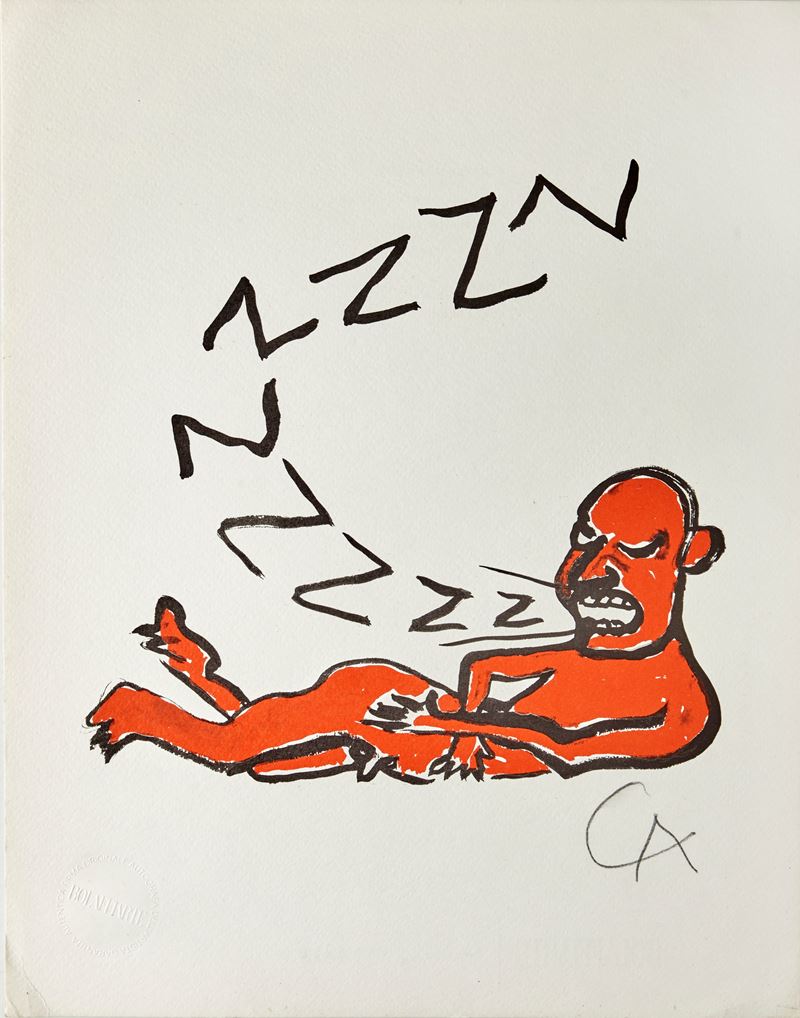 Alexander Calder : "Z"  - Riproduzione a stampa a 3 colori offset - Asta Grafiche e Multipli d'Autore - Fidelis Auctions
