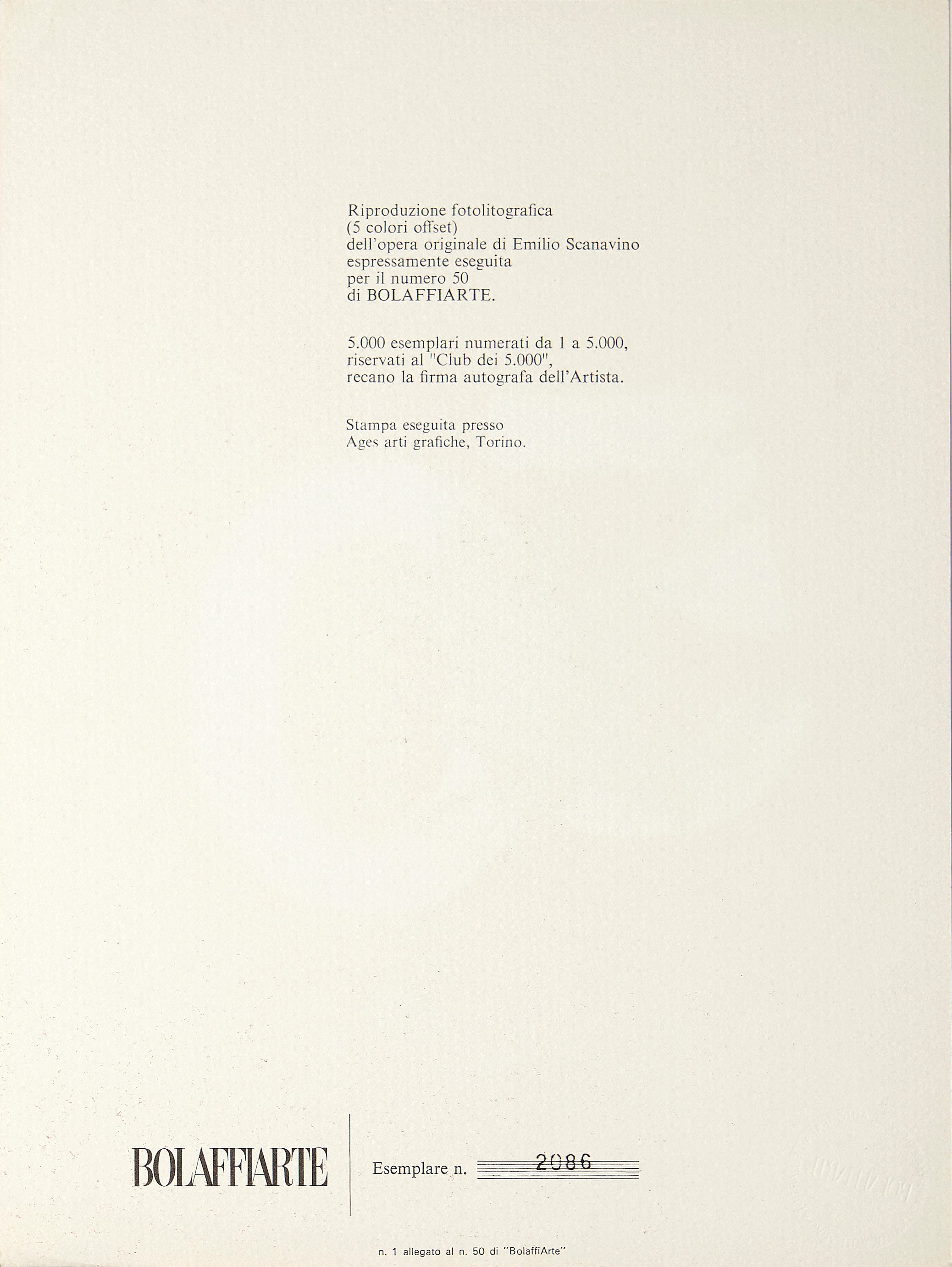 Emilio Scanavino - Senza titolo (fotolito offset a 5 colori)
