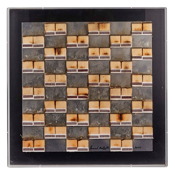 Bernard Aubertin - "Fiammiferi bruciati su alluminio"