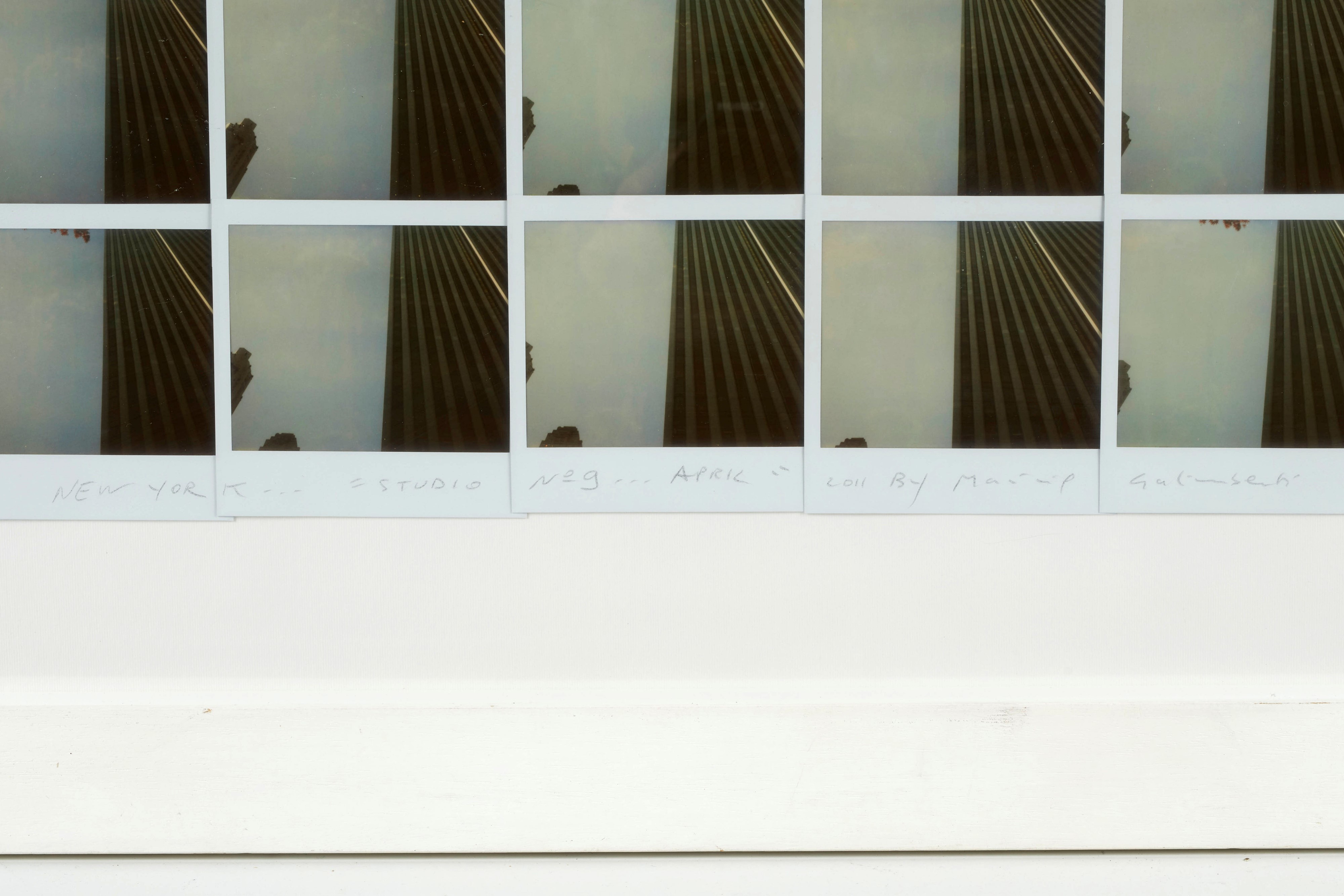 "New York... Studio n. 9... April"
