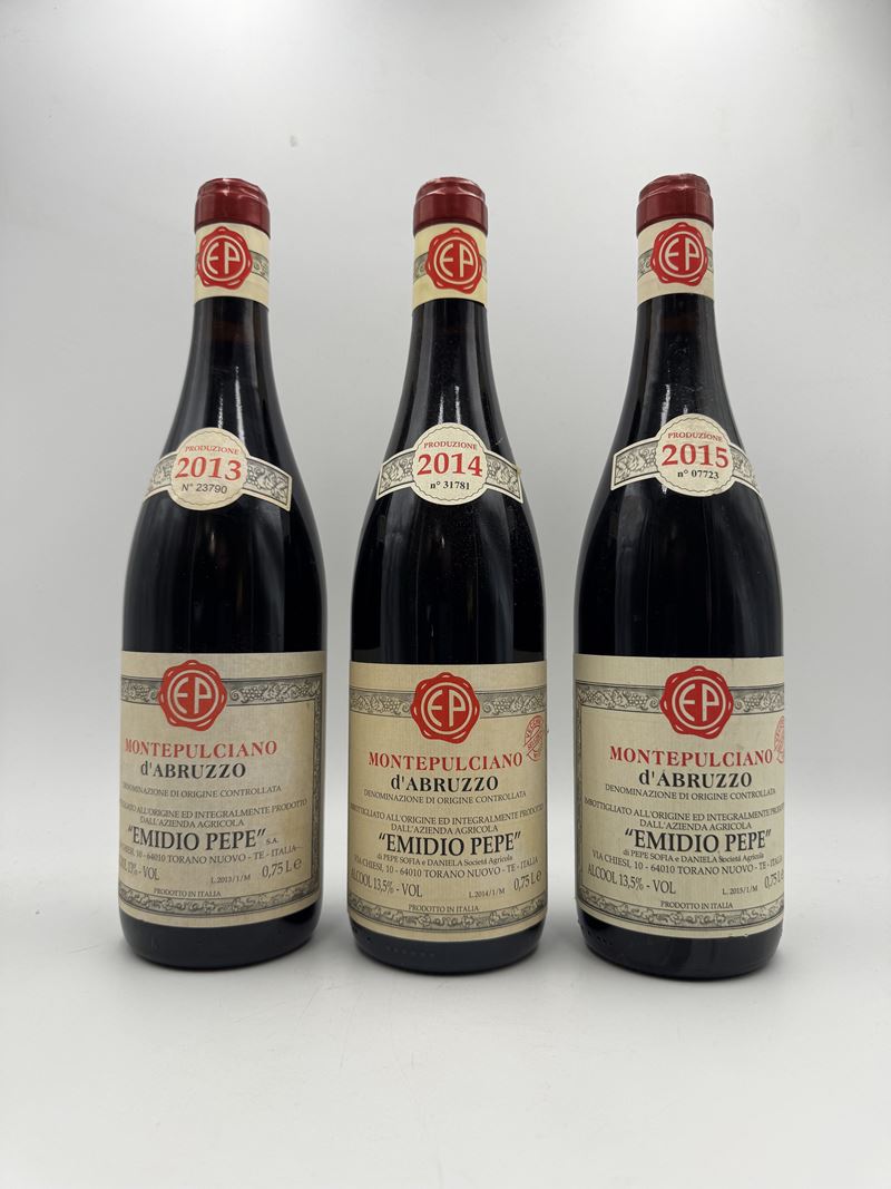 Verticale Emidio Pepe Montepulciano d'Abruzzo 2013 2014 2015  (2013)  - Asta Vini Iconici e Champagne Storici - Fidelis Auctions