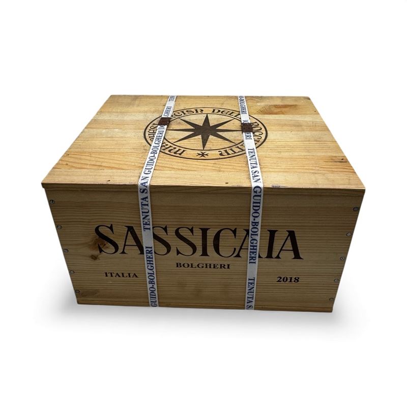 Tenuta San Guido : Tenuta San Guido Bolgheri Sassicaia 2018 OWC Sigillata  (2018)  - Toscana IGT - Asta Vini Iconici e Champagne Storici - Fidelis Auctions