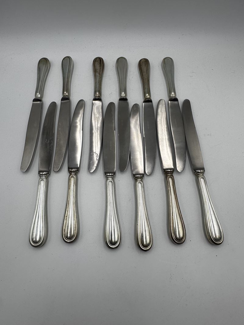Set di 12 coltelli in argento  - Asta Antiquariato - Fidelis Auctions