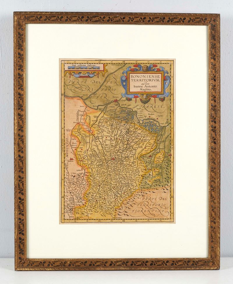 Abraham Ortelius : "Bononiense Territorium"  (1612)  - Asta Antiquariato - Fidelis Auctions