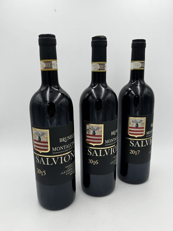 Verticale Brunello di Montalcino Salvioni La Cerbaiola 2015, 2016, 2017.