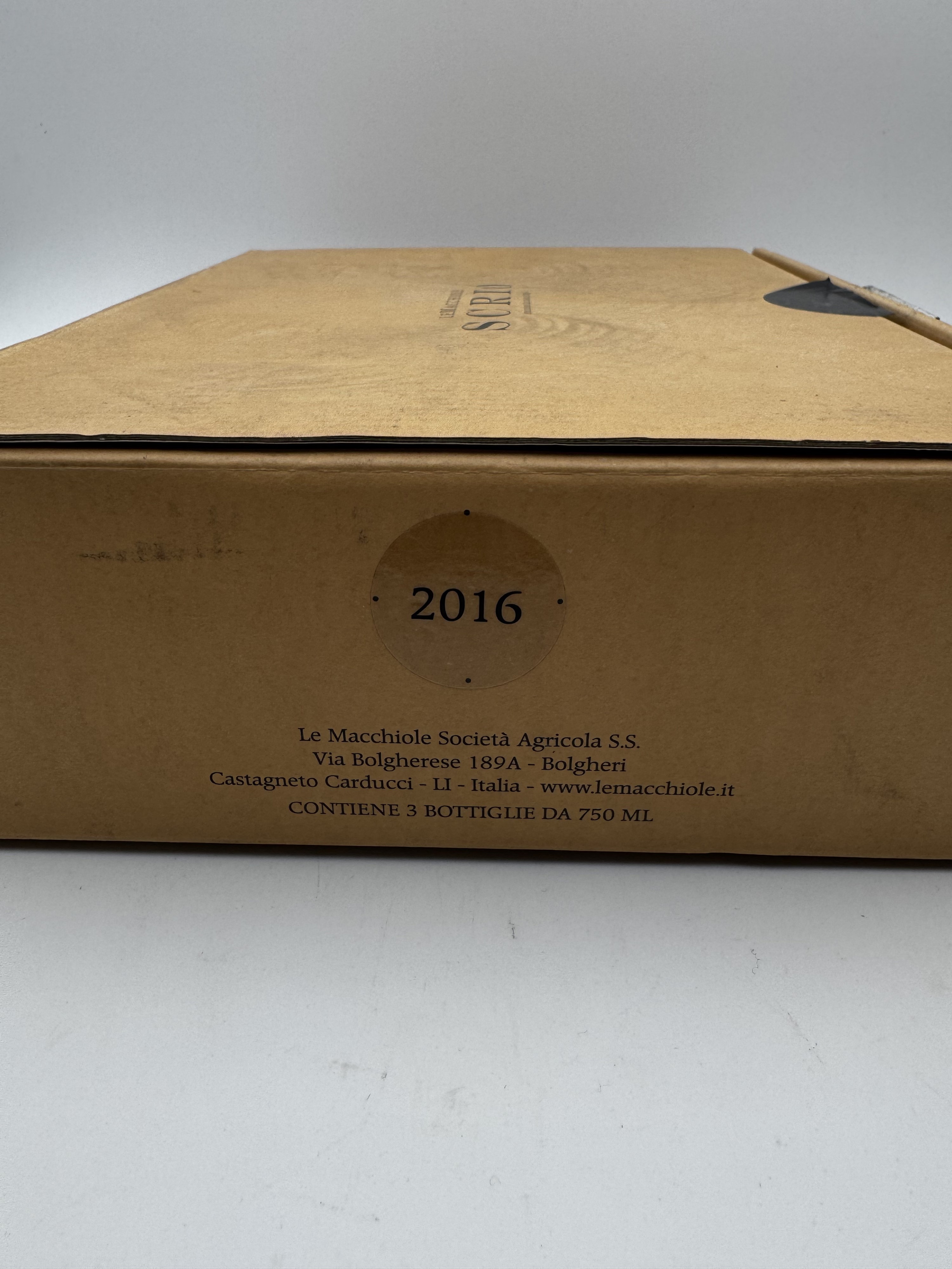 Le Macchiole, Scrio 2016, Cofanetto Regalo Contenente 3 Bottiglie da 75 cl