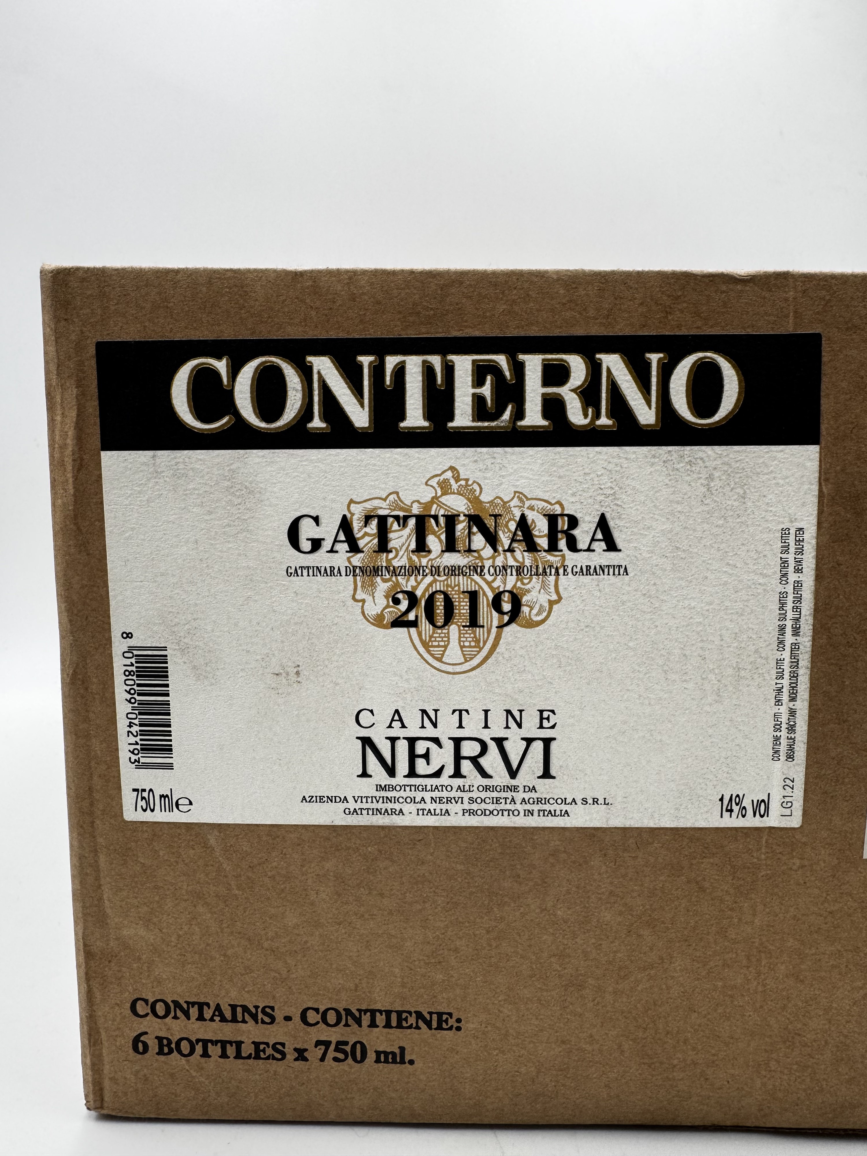 Nervi Conterno Gattinara 2019 Box Sigillato 6 Bottiglie