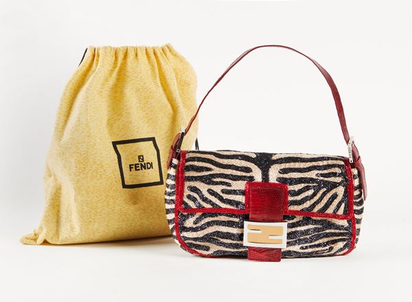 Fendi - Rara borsa Baguette Zebra