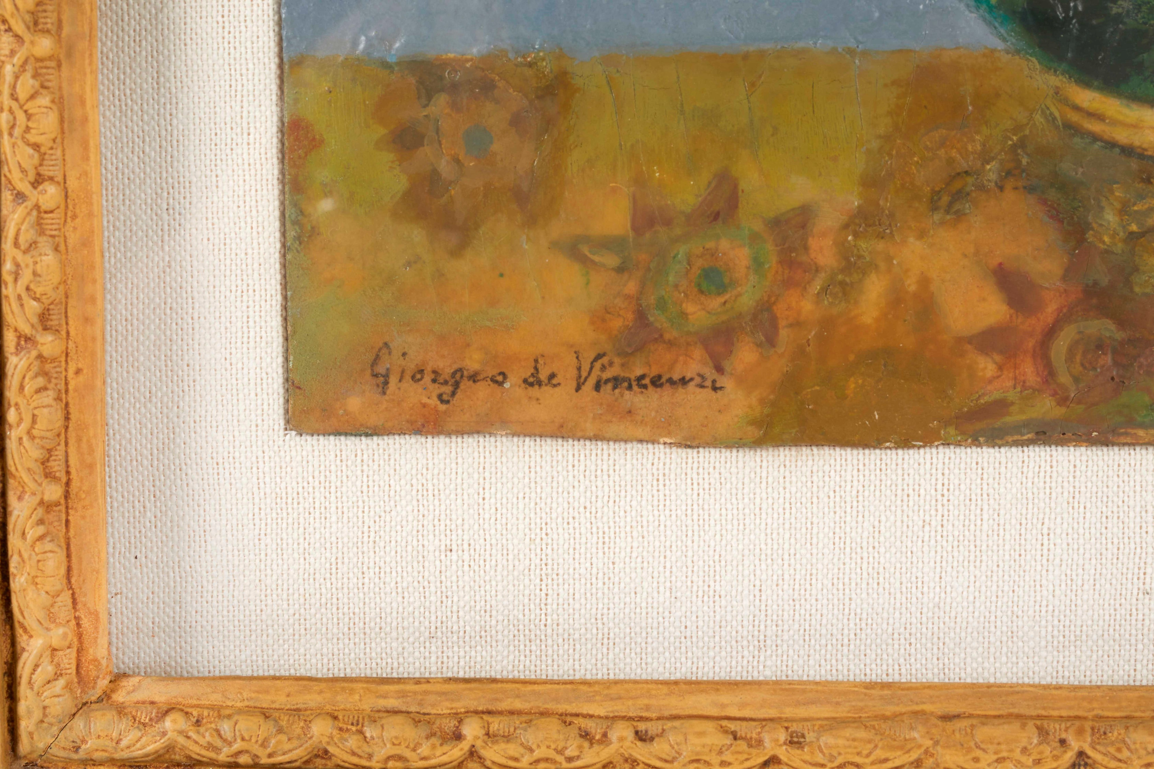 Giorgio De Vincenzi - Vaso di fiori, olio su tavola