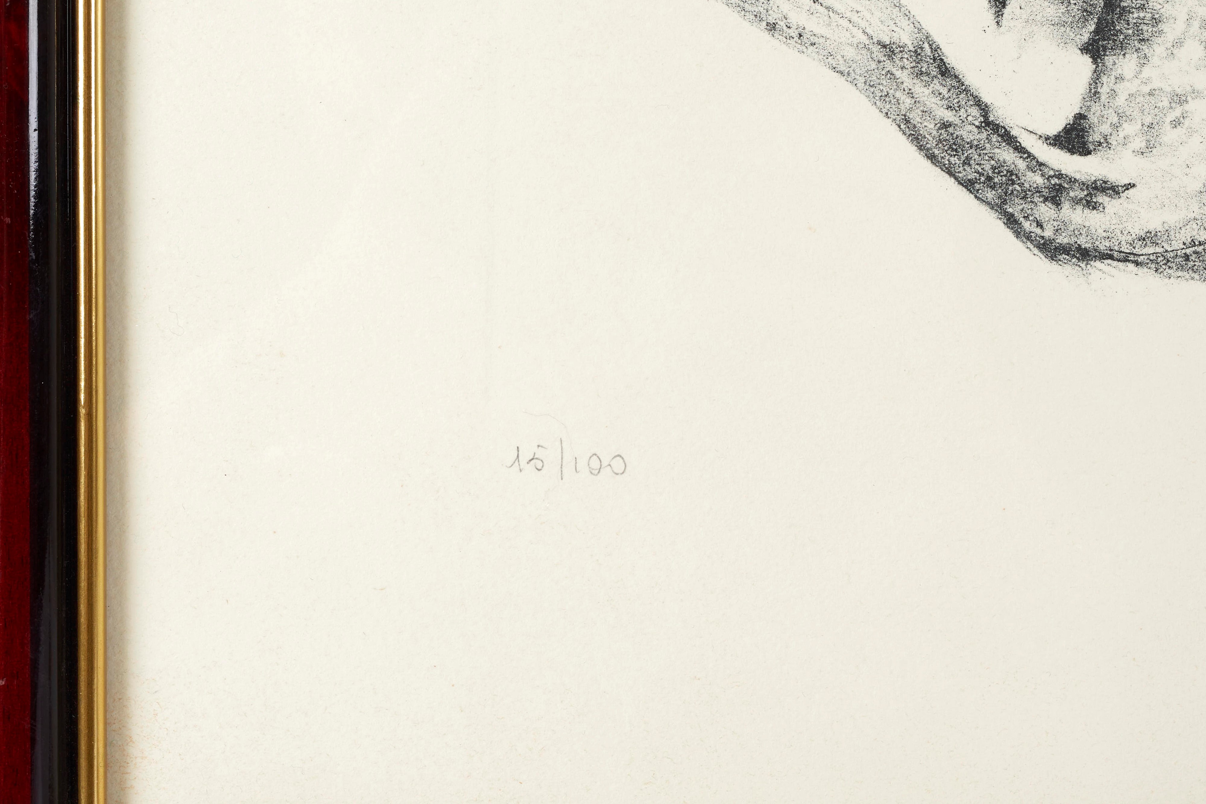 Renzo Vespignani - Senza titolo, litografia a colori su carta