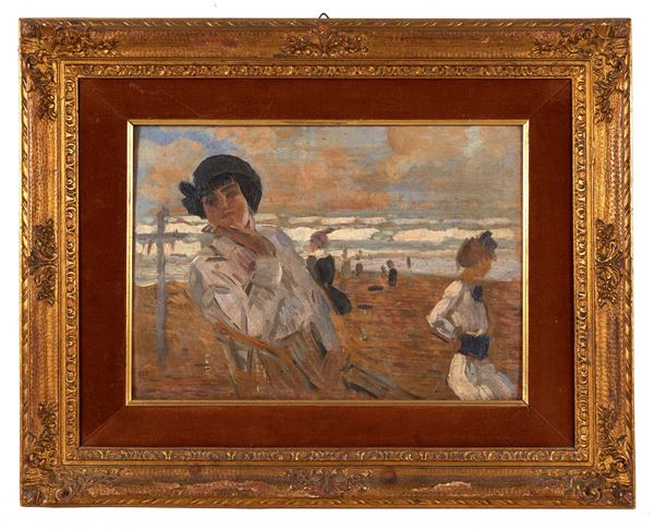 Ettore Tito -  "Fanciulle al mare"