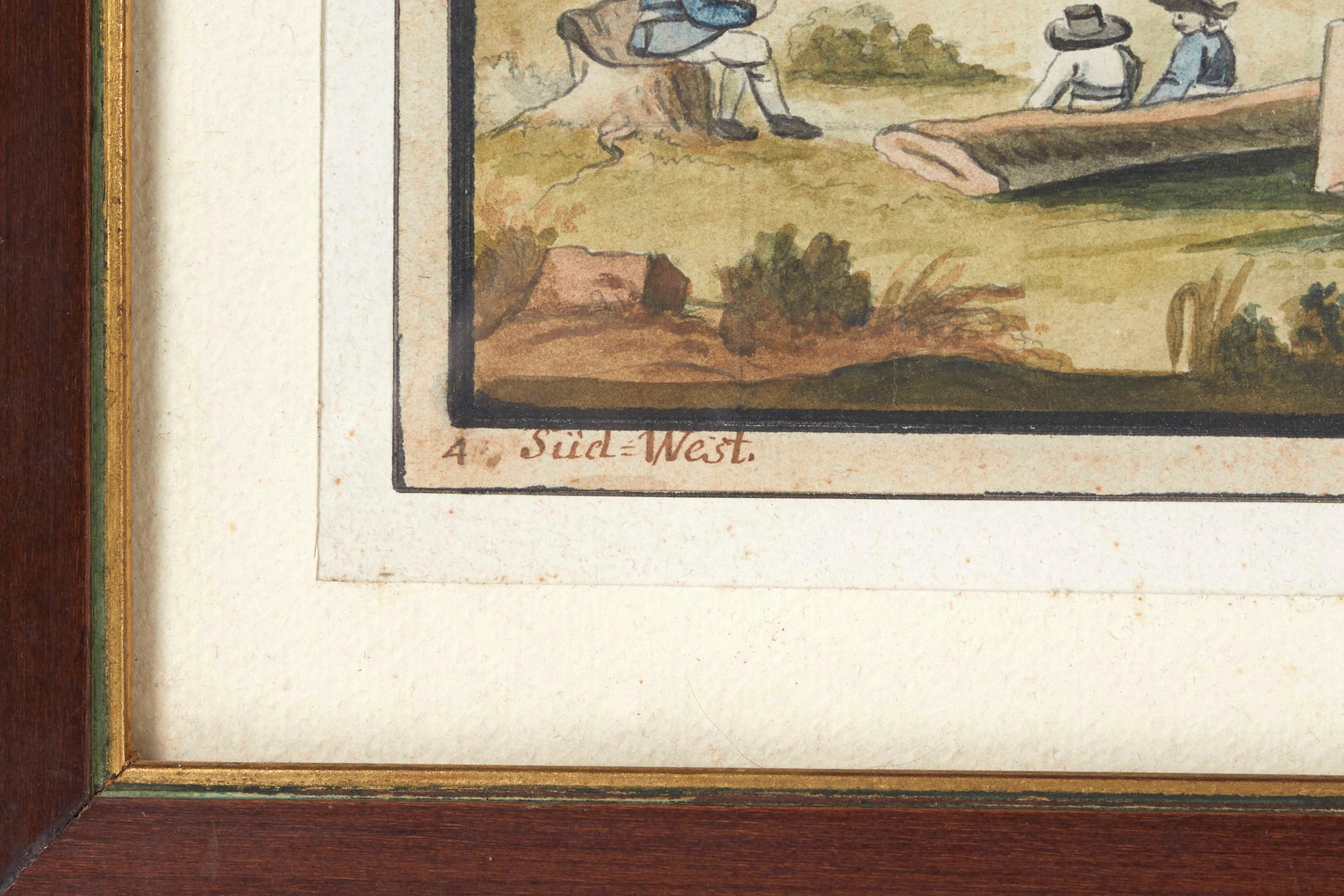 Maestro del XIX secolo, Paesaggio, acquerello su carta