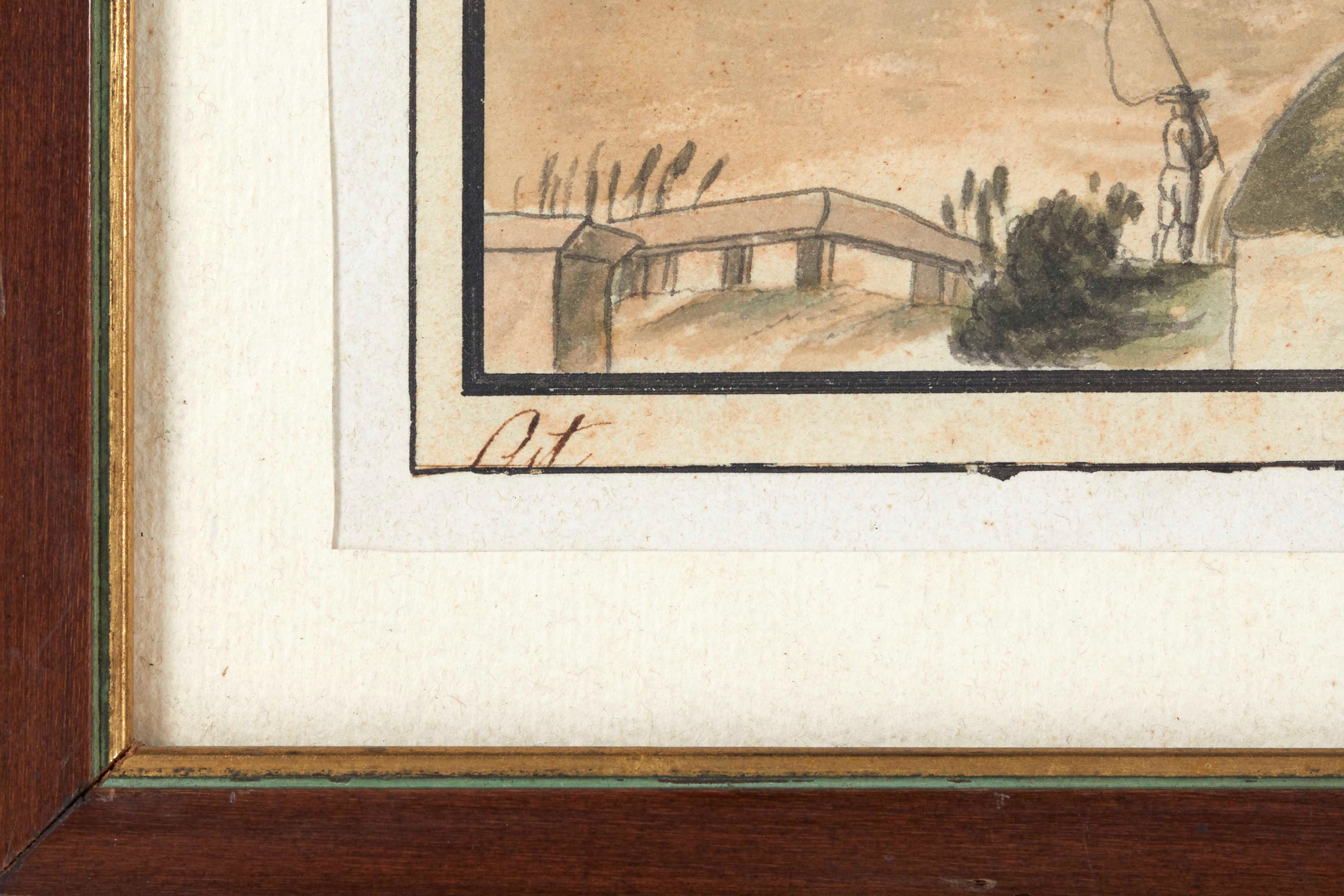 Maestro del XIX secolo, Paesaggio - Acquerello su carta