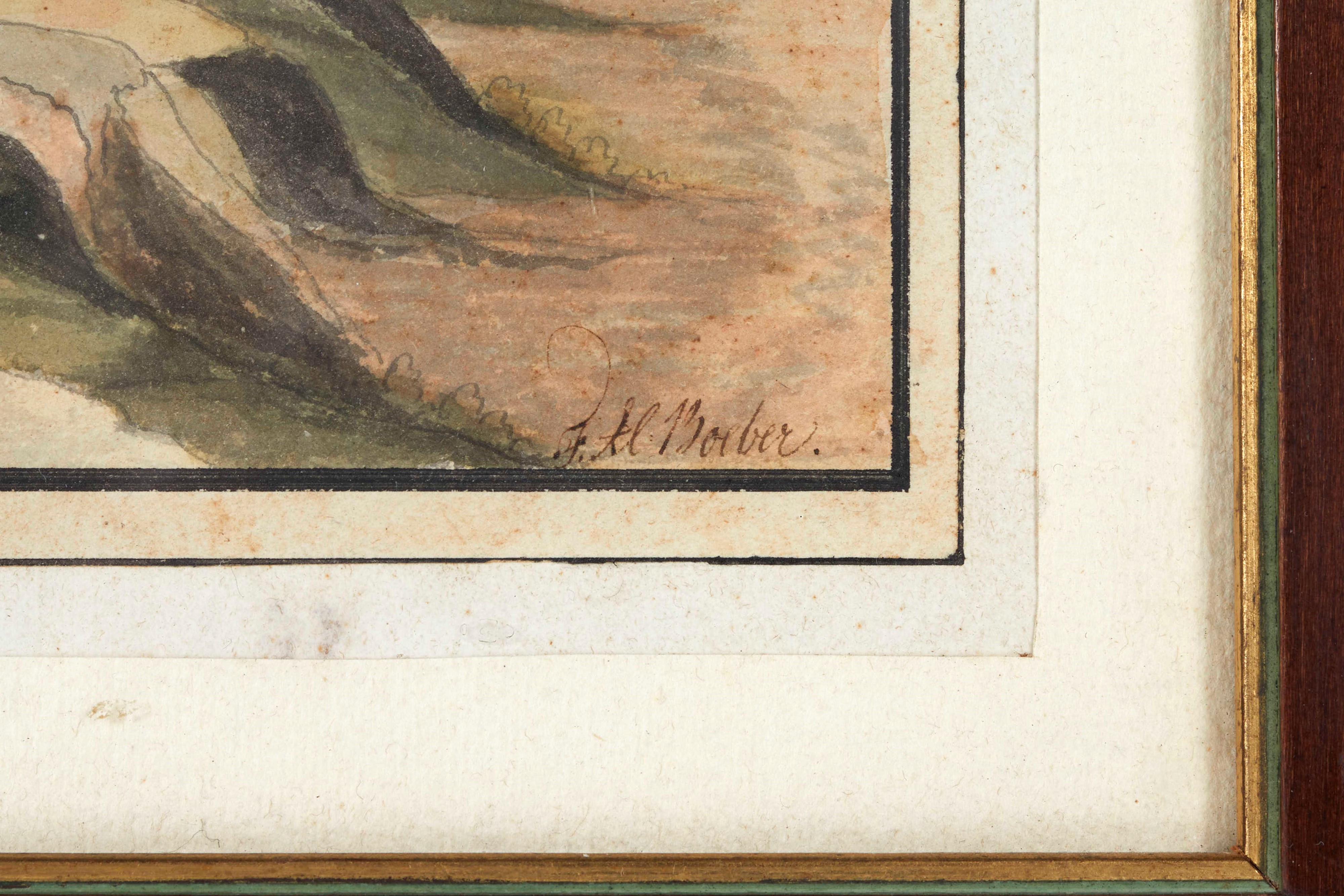 Maestro del XIX secolo, Paesaggio - Acquerello su carta