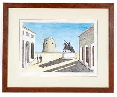 Piazza d'Italia con statua equestre