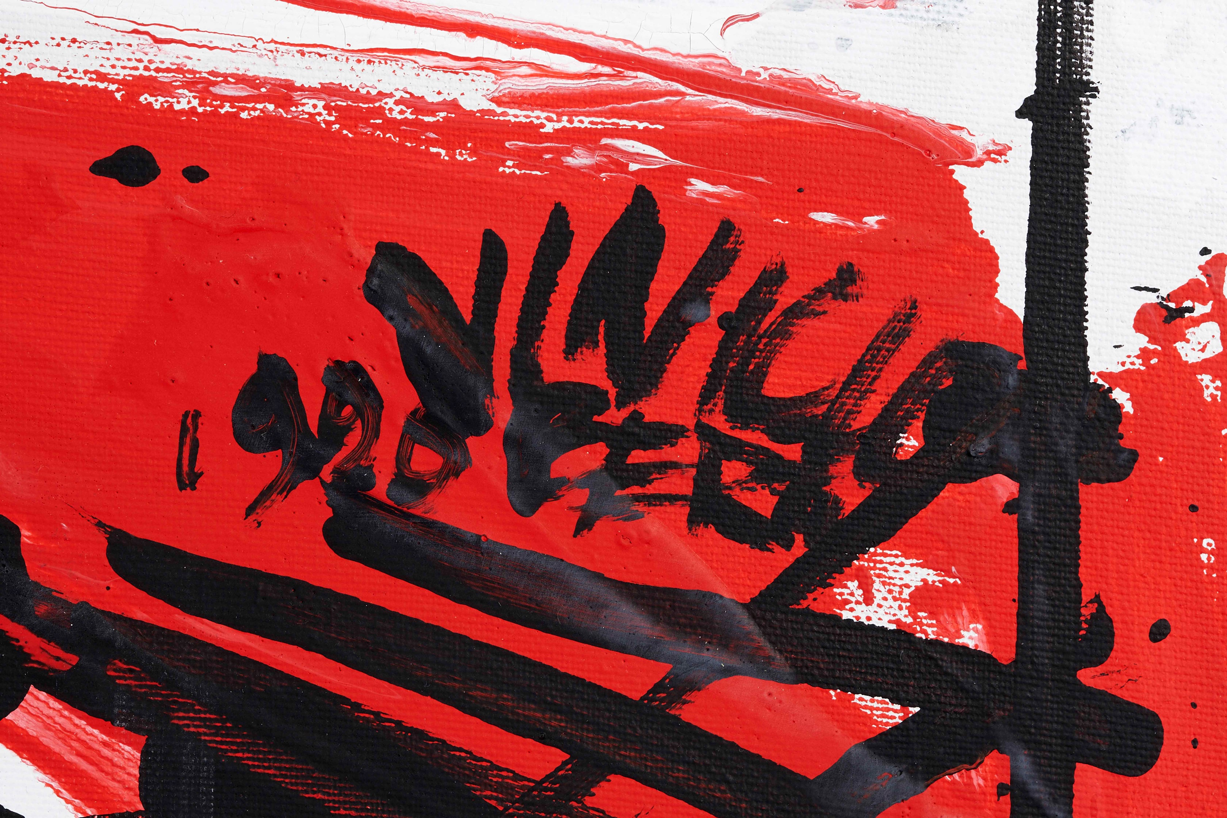 Vinicio Berti - Grande immagine costruttiva in alto (smalti su tela), 1990